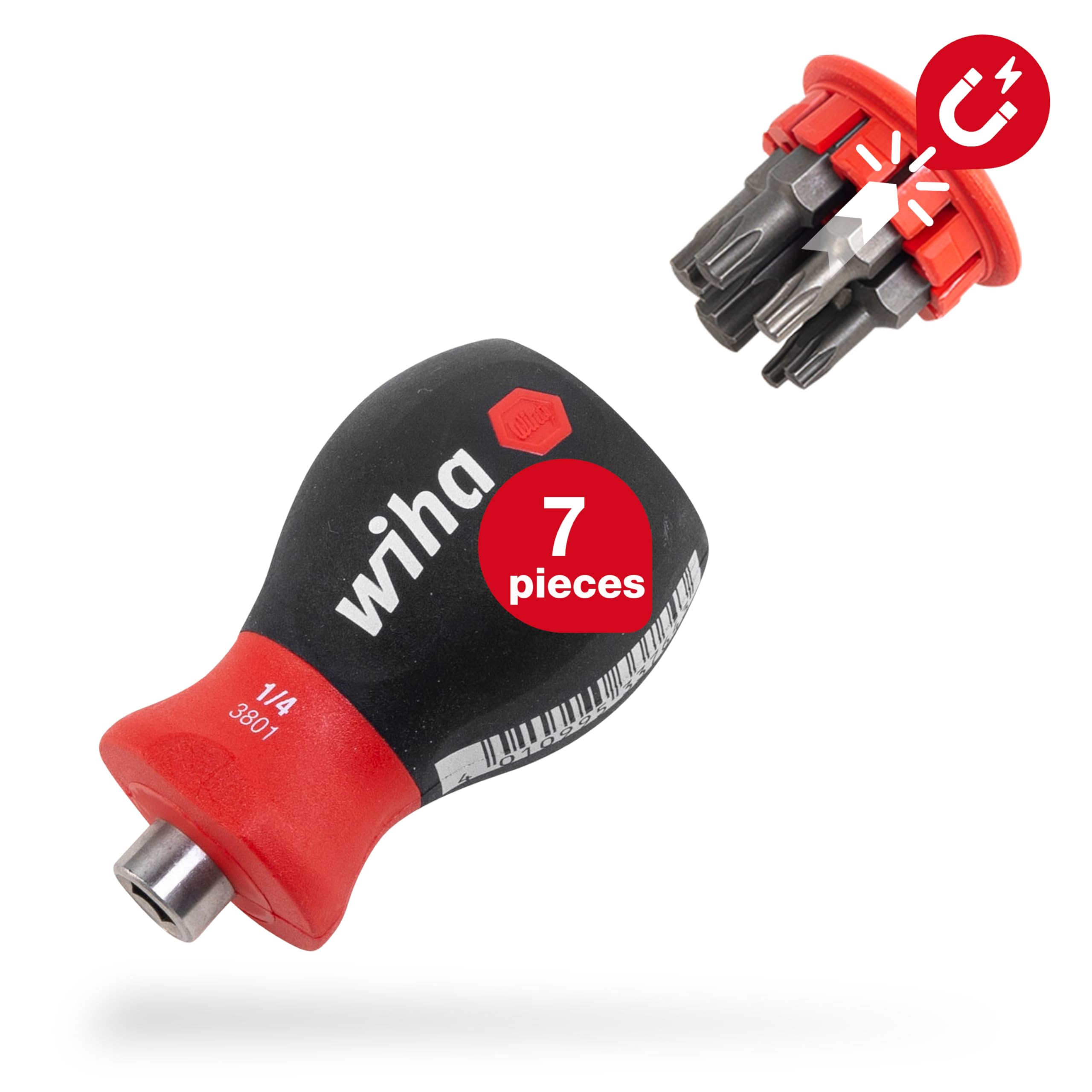 Wiha 28103 Magnetic 1/4 Bit Holder Stubby 57mm by Wiha